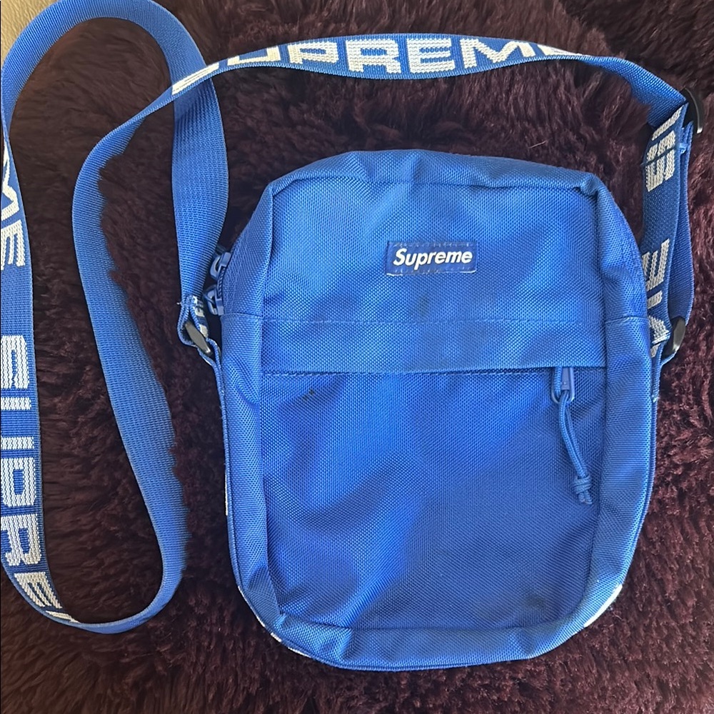 Supreme Blue Messenger Bag with Adjustable Strap
